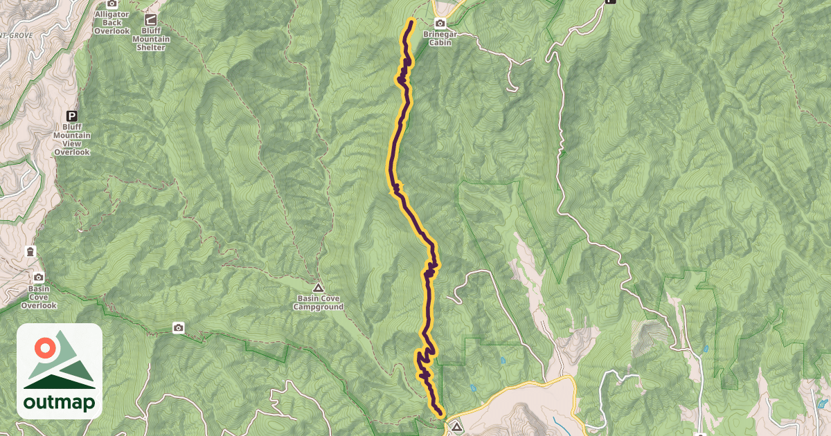 Map of Cedar Ridge Trail