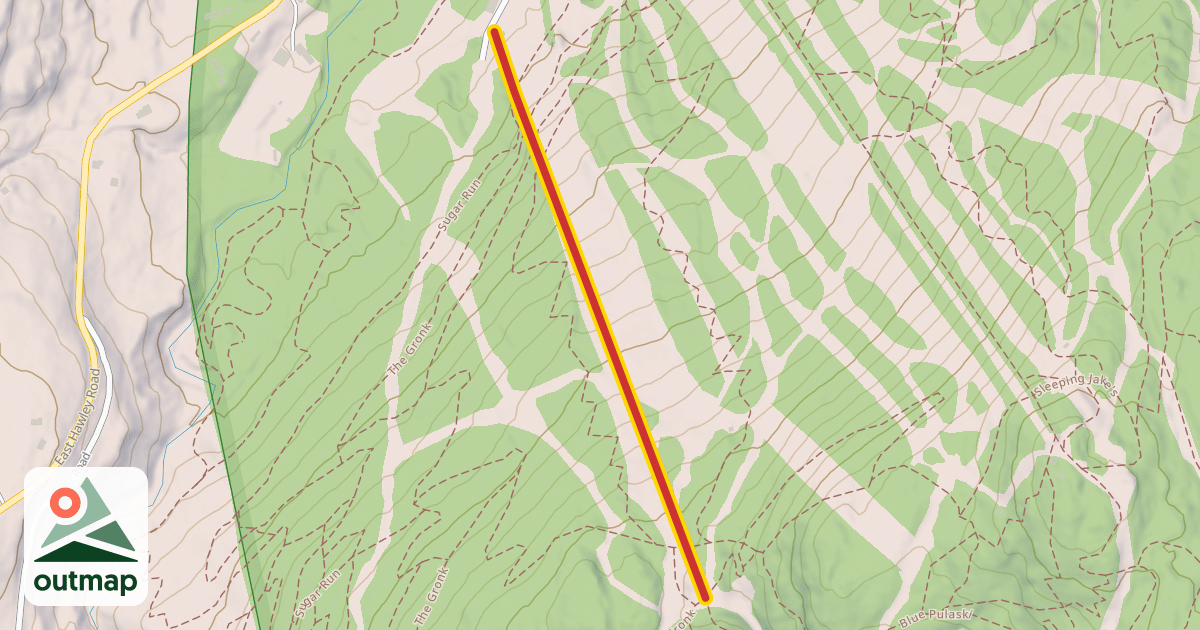 Map of Wilderness Peak Quad