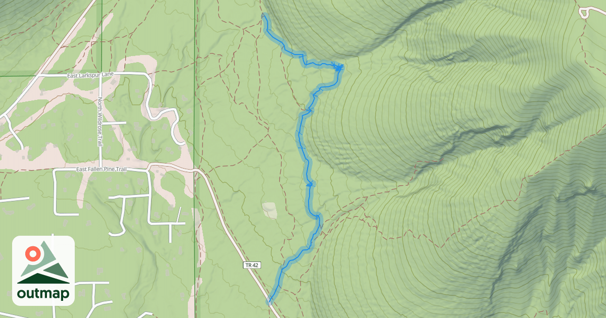 Map of Arizona Trail-Lower Oldham