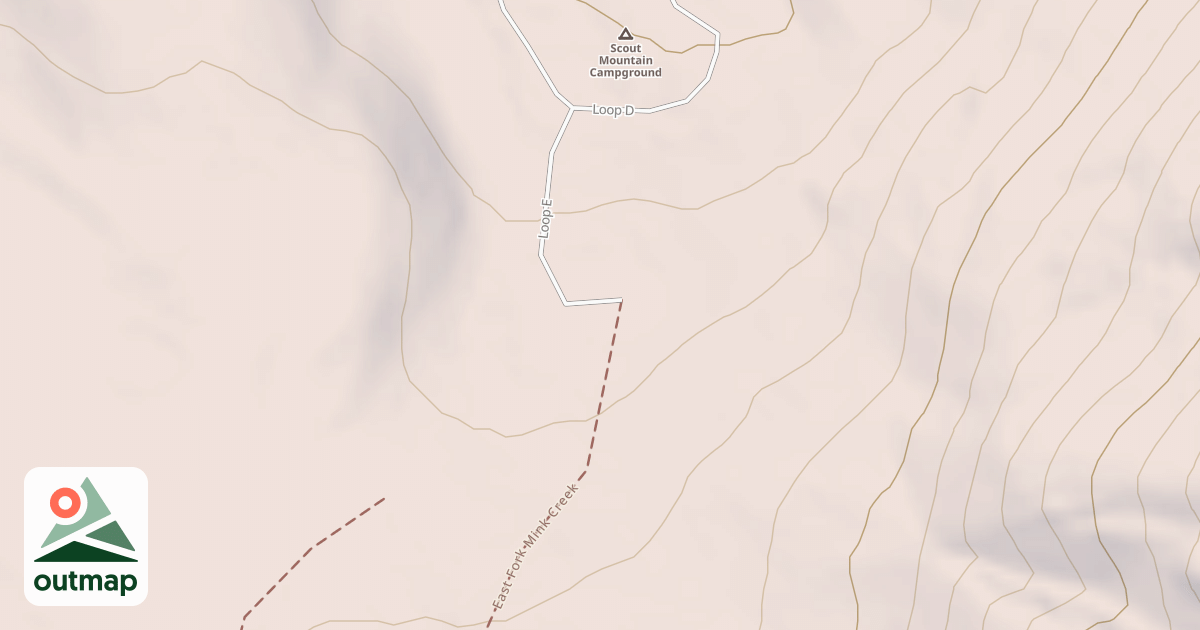 Map of East Fork Mink Creek