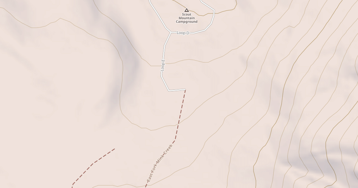 Map preview of East Fork Mink Creek