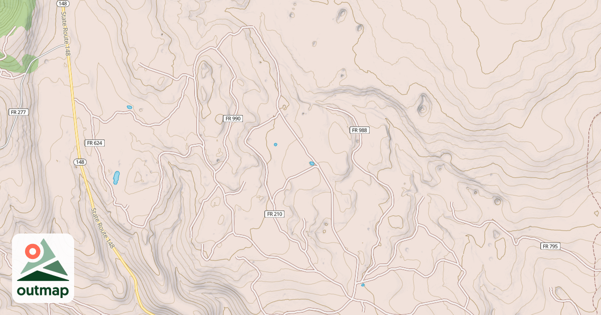 Map of USFS Motor Vehicle Use Map Roads {660B7DC7-7A05-4017-AA34-DCDFFA5E71F4}