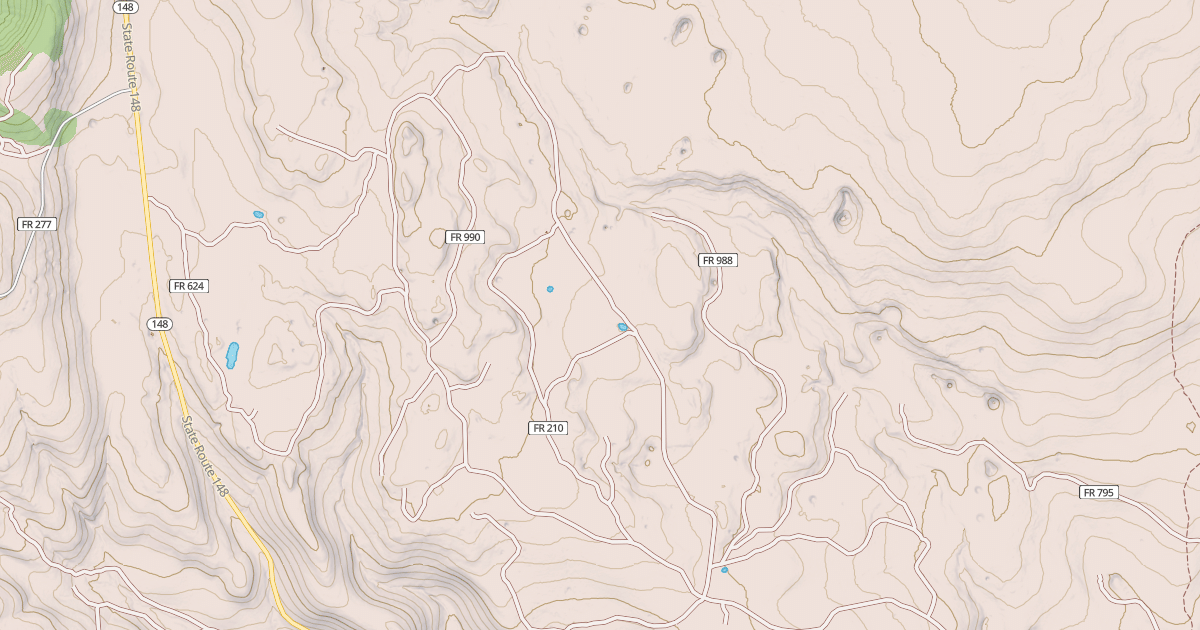 Map preview of USFS Motor Vehicle Use Map Roads {660B7DC7-7A05-4017-AA34-DCDFFA5E71F4}