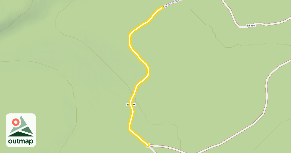 Map of Forest Road 4600-190