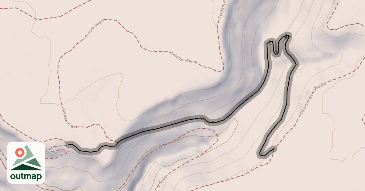 Map of Hayduke Crossing North