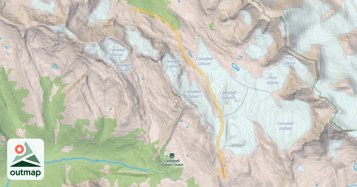 Map of Campbell Icefield
