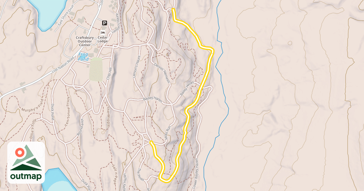 Map of Kirby's Downhill
