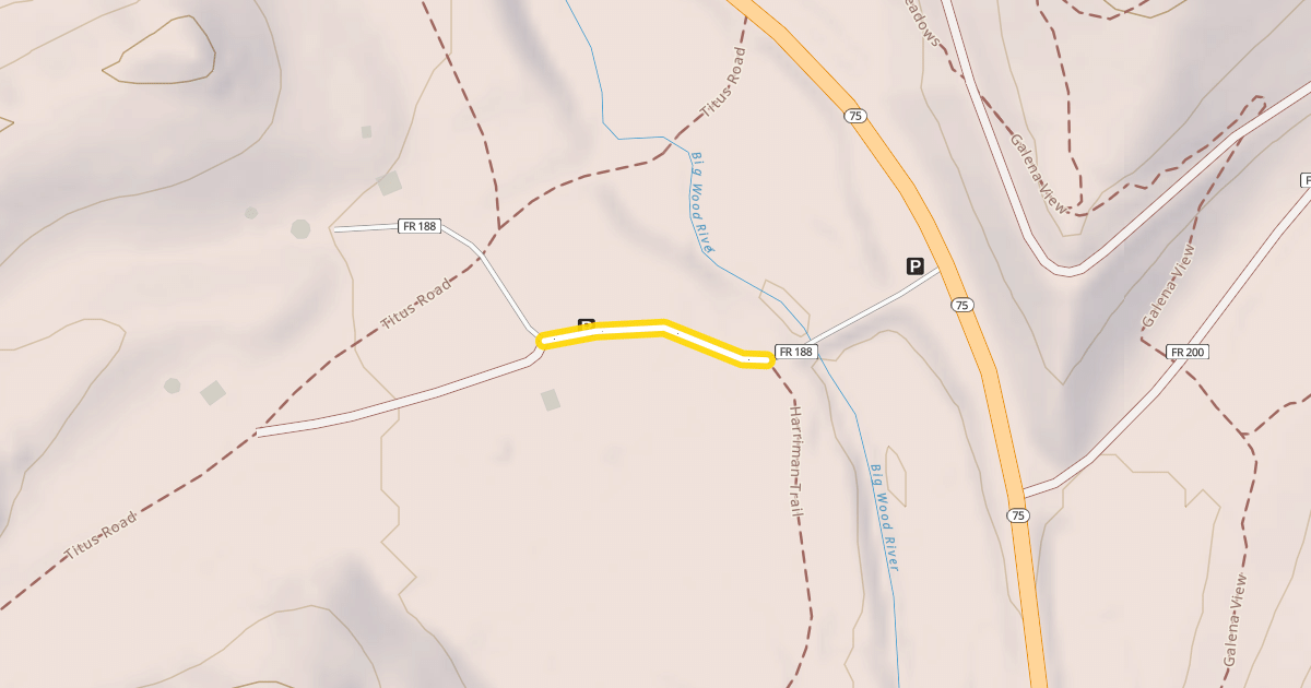 Map preview of Titus Creek Road