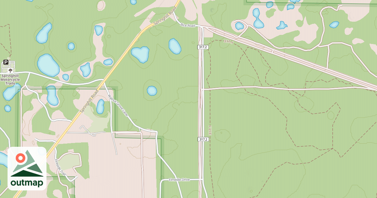 Map of SPRINGHILL CUT-OFF