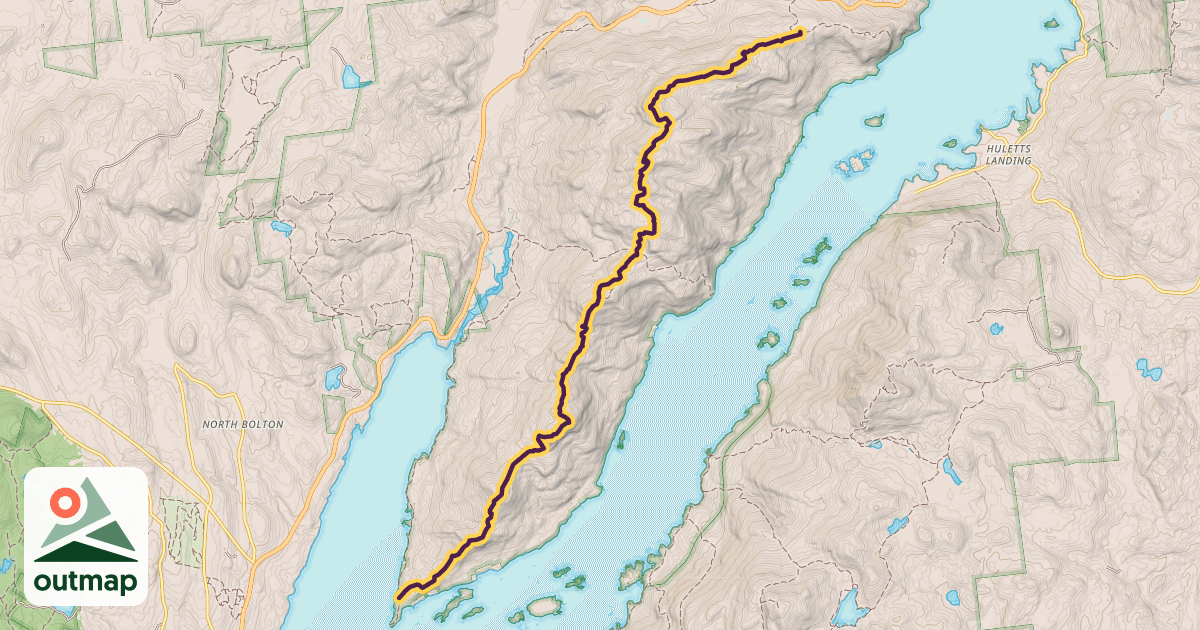Map of Tongue Mountain Range Trail in Warren