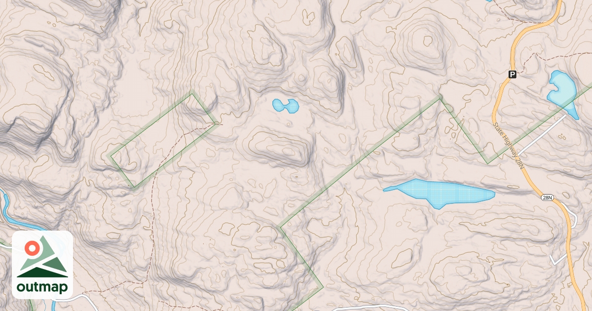 Map of Lost Pond Mountain Snowmobile Trail