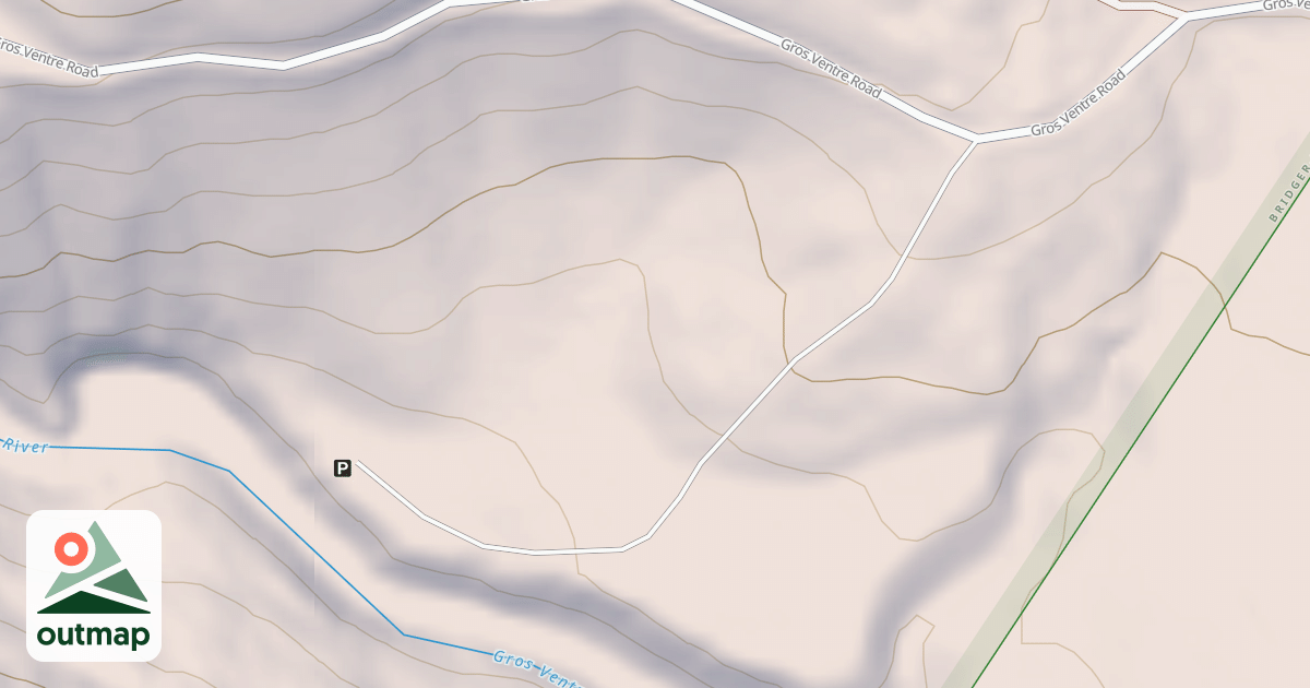 Map of GROS VENTRE RIVER DISP REC