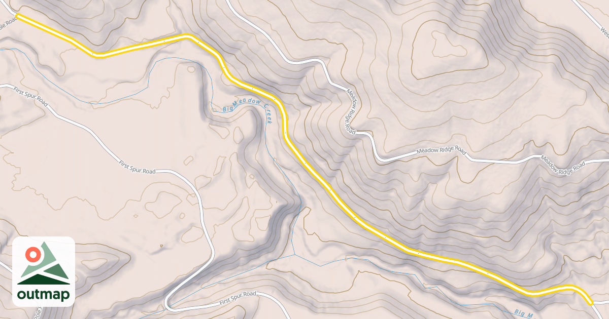 Map of Big Meadow Creek Road