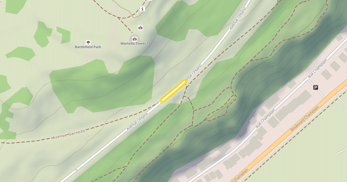 Map preview of Avenue Ontario