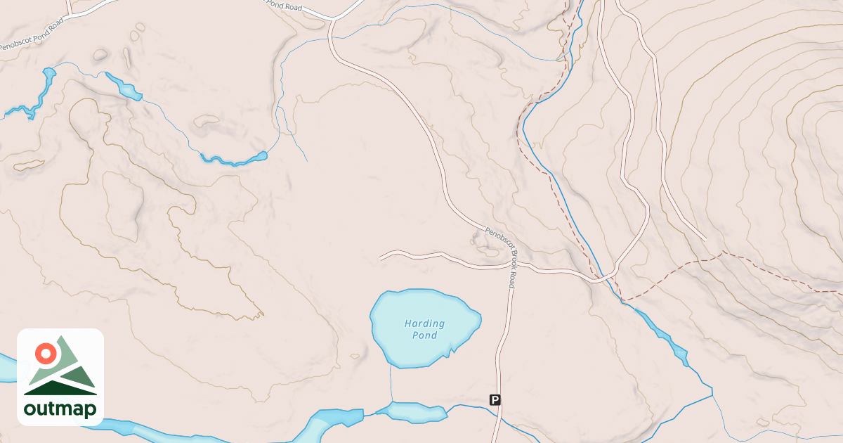Map of Shared Use Road/Penobscot Brook