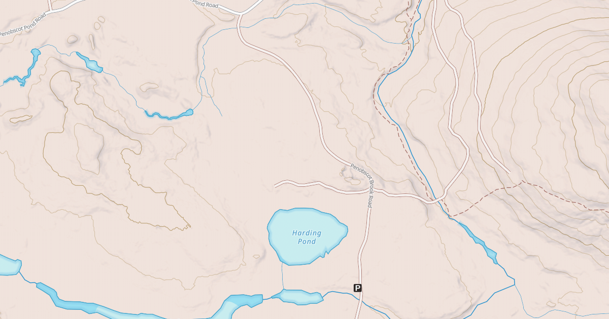 Map preview of Shared Use Road/Penobscot Brook