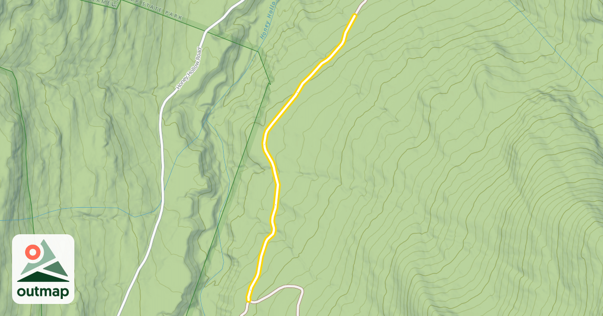 Map of Honey Hollow Trail
