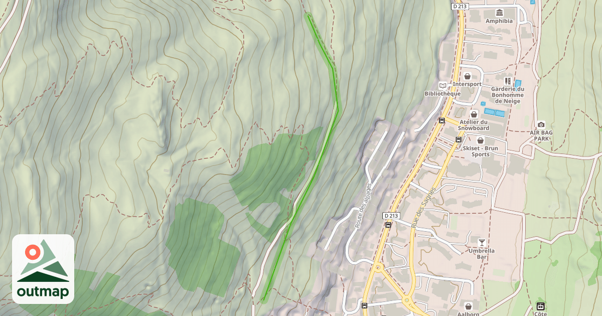 Map of Acces Super Venosc