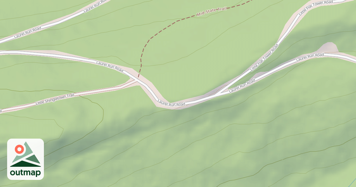 Map of Rothrock State Forest Seven Mountains Snowmobile Trails