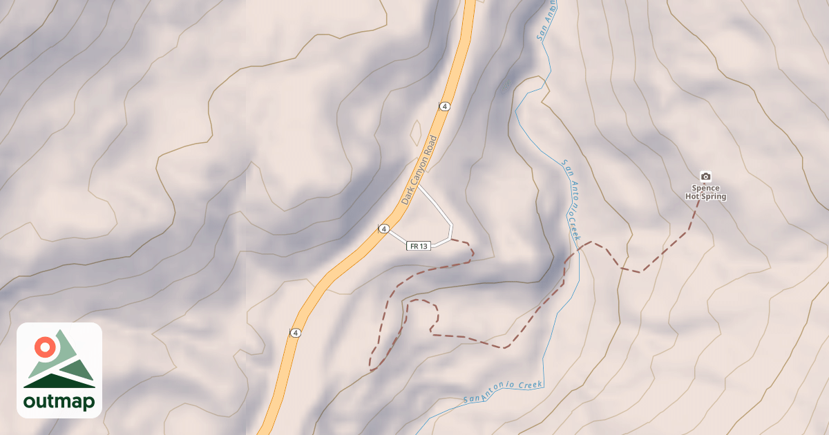 Map of SPENCE HOT SPRINGS PARKING LOT