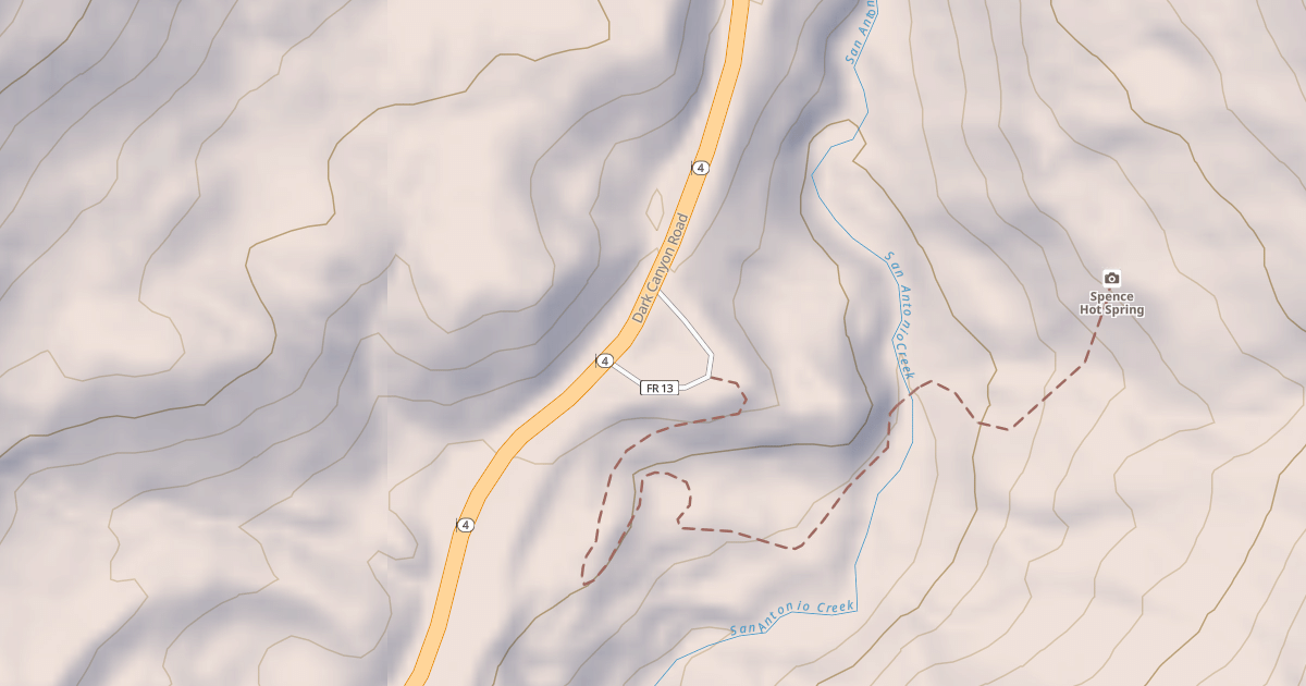 Map preview of SPENCE HOT SPRINGS PARKING LOT
