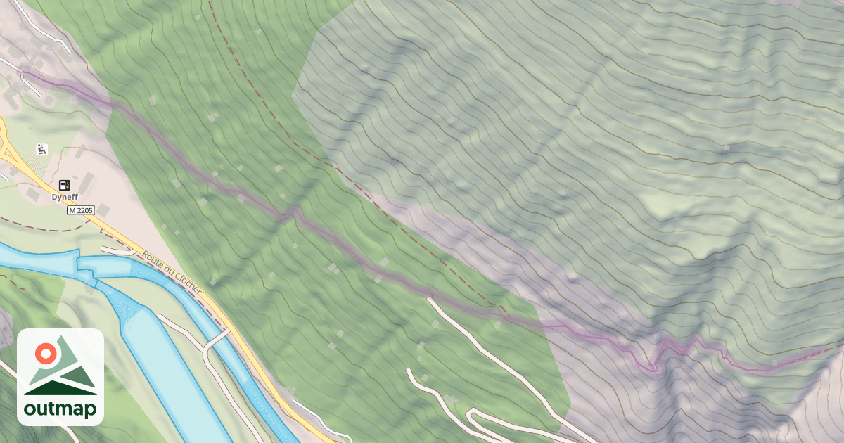 Map of Chemin de la Vigna