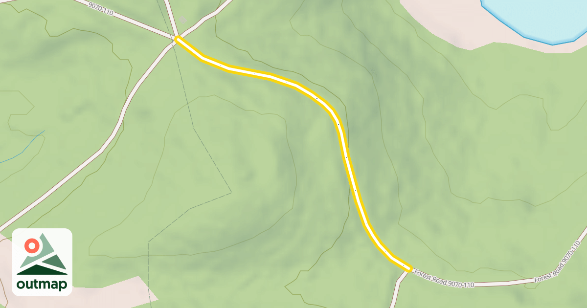 Map of Forest Road 9070-110