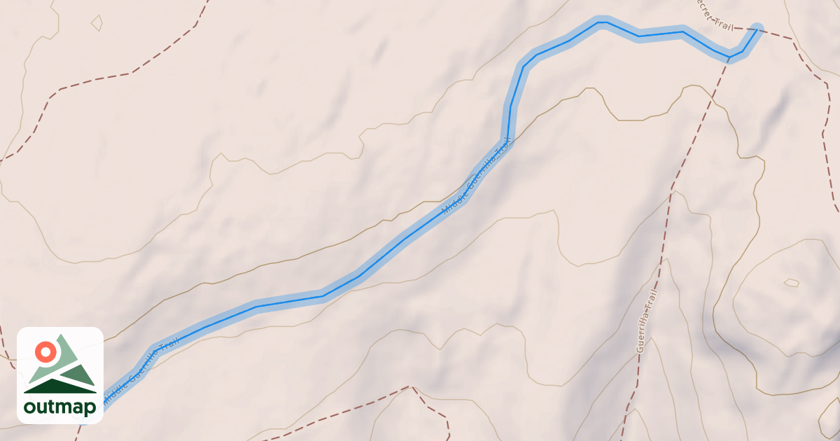 Map of Middle Guerrilla Trail