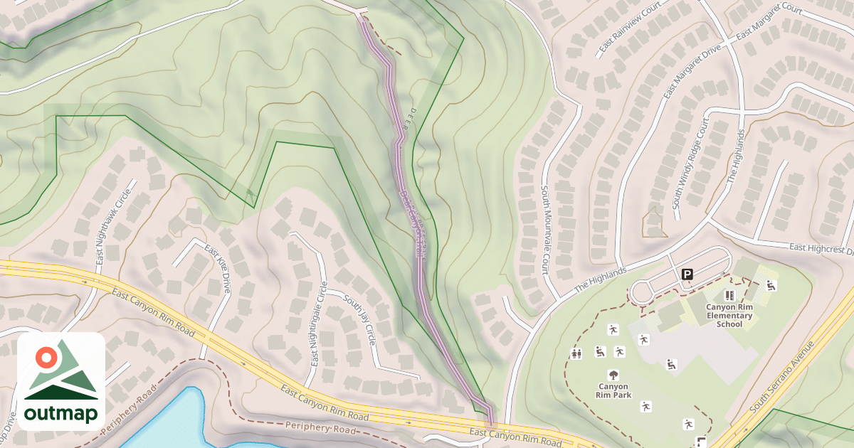 Map of Dear Canyon Trail