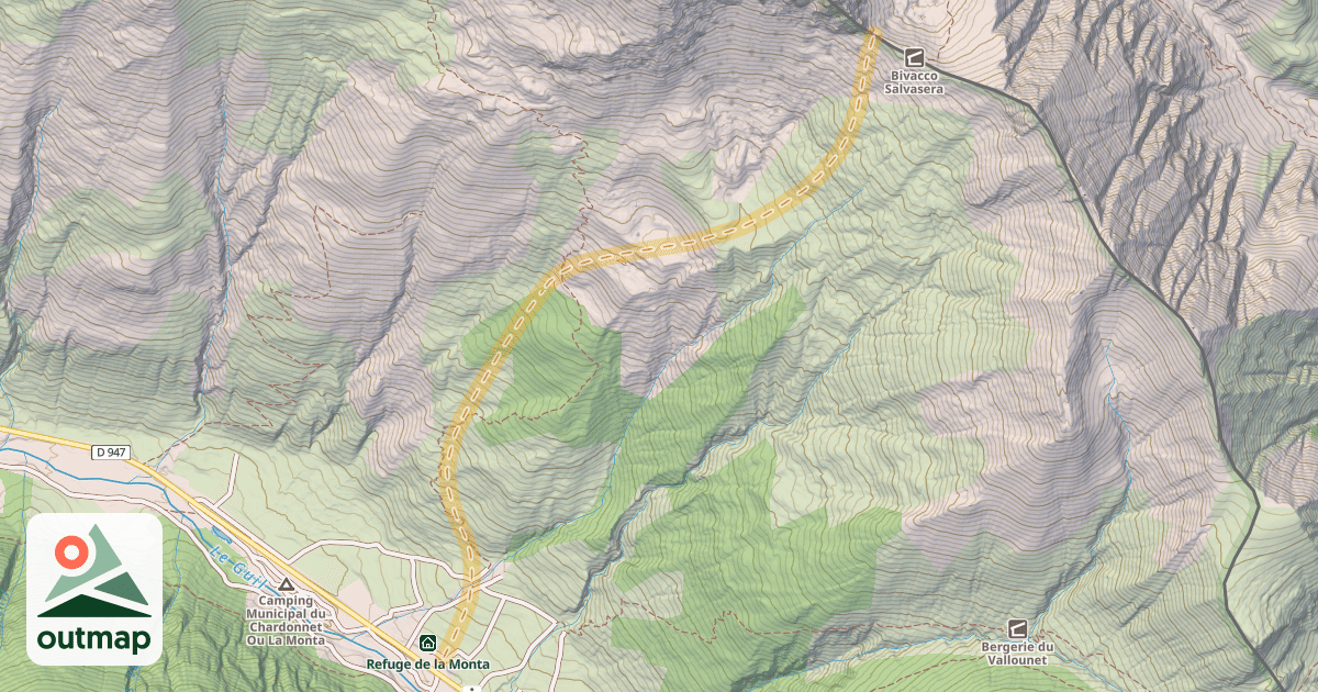 Map of Crête de Peyra Plata — La Monta