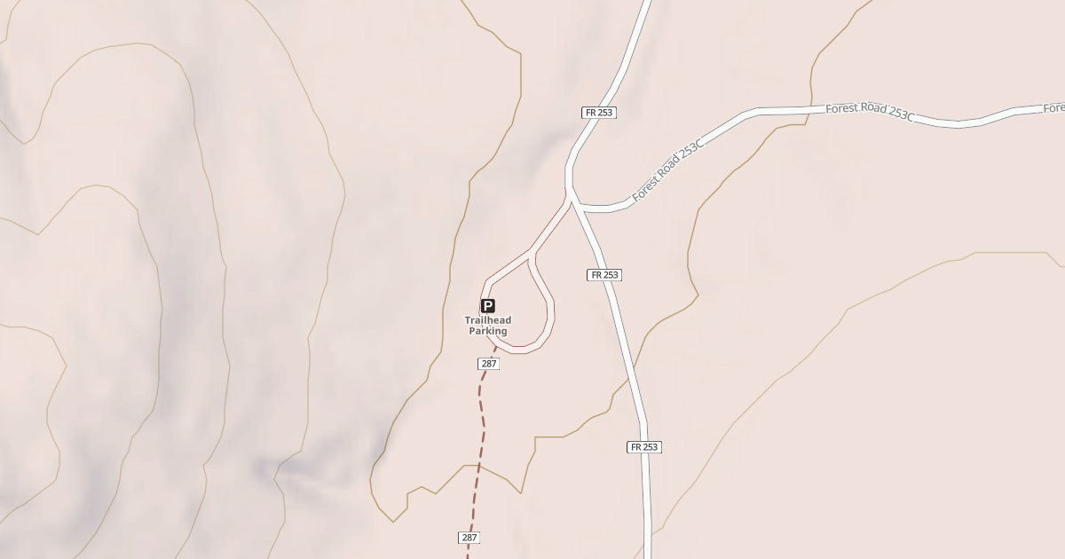 Map preview of USFS National Forest System Roads {54BBDC08-75E1-4941-9FF0-D9E745BCB99C}
