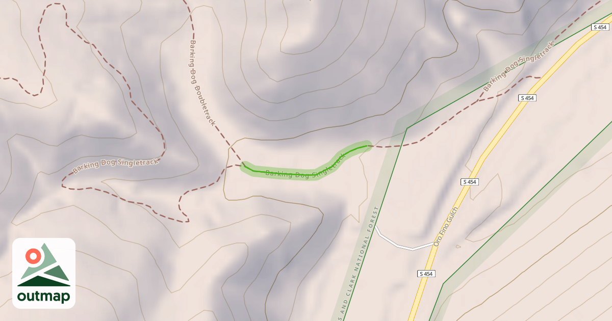 Map of Barking Dog Singletrack