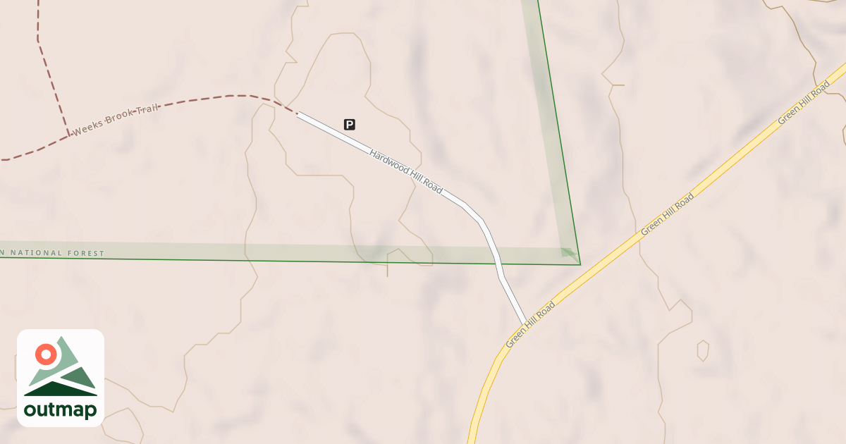 Map of HARDWOOD HILL