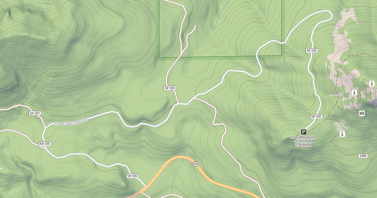 Map preview of IRON MTN RD