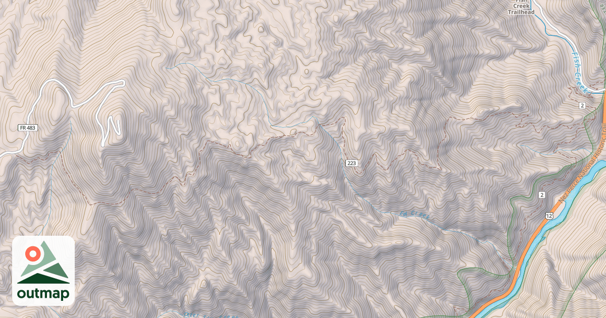 Map of FISH BUTTE