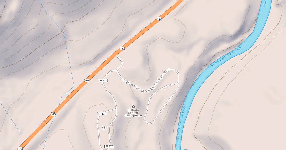 Map preview of HIGHWAY SPRINGS CG SPUR