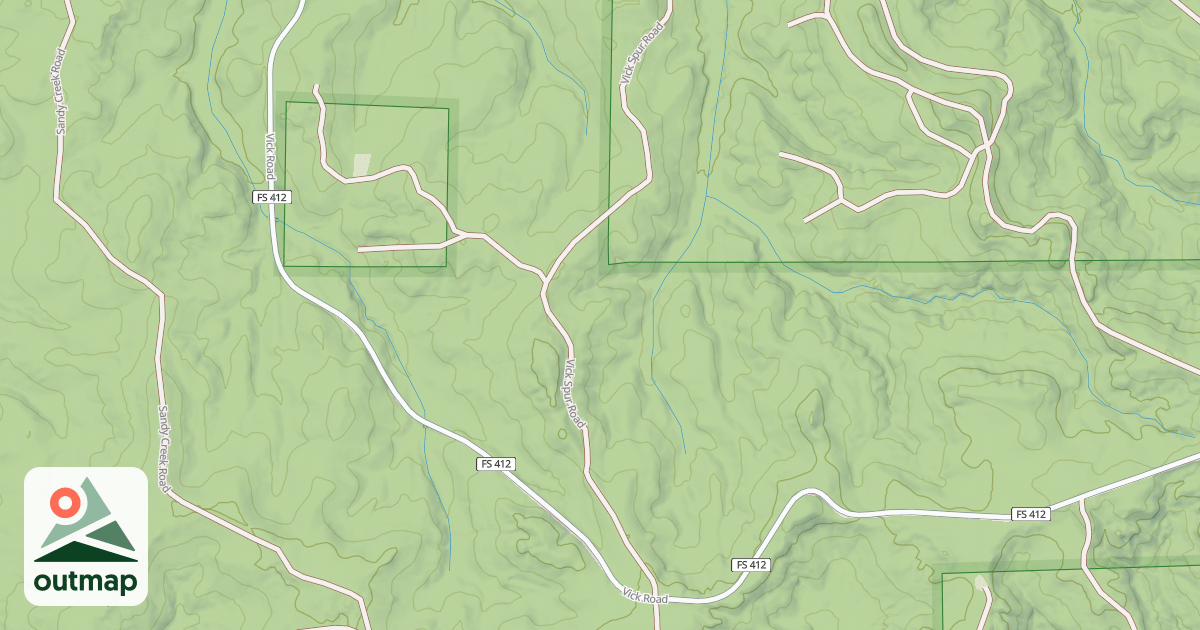 Map of VICK SPUR