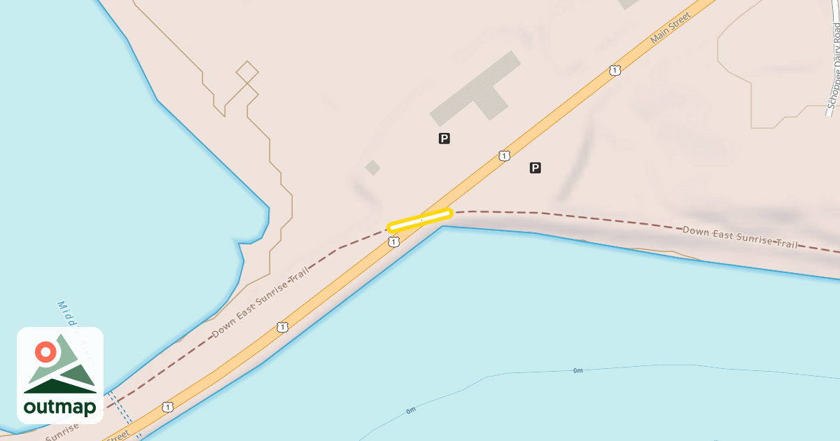 Map of Down East Sunrise Trail