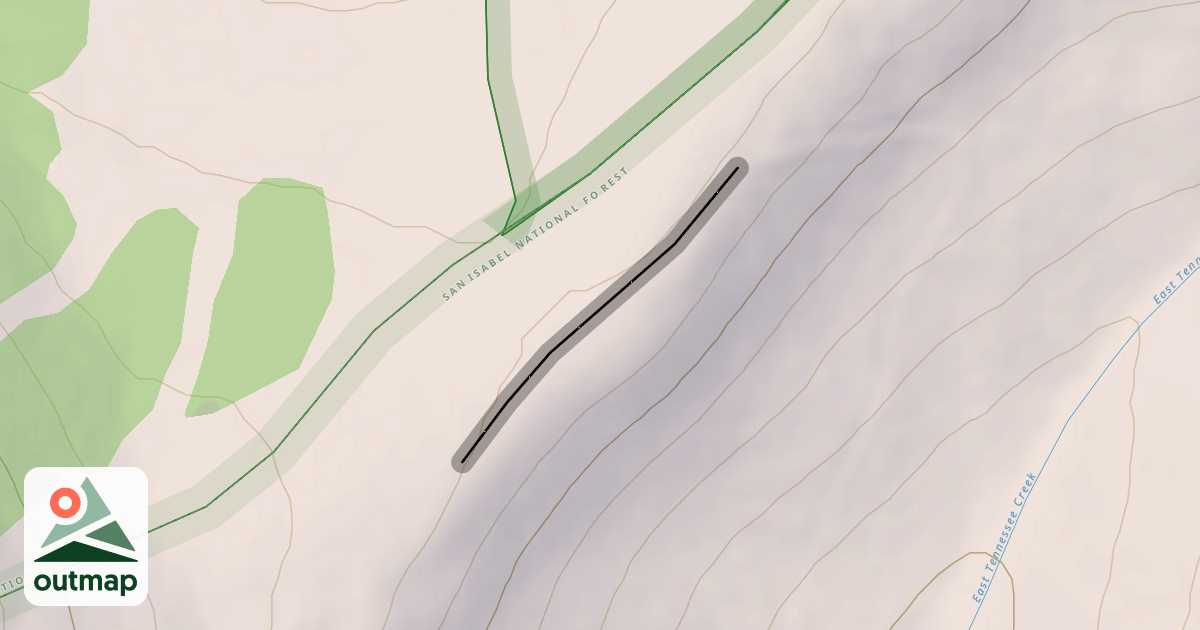 Map of Lazy Elk Spur