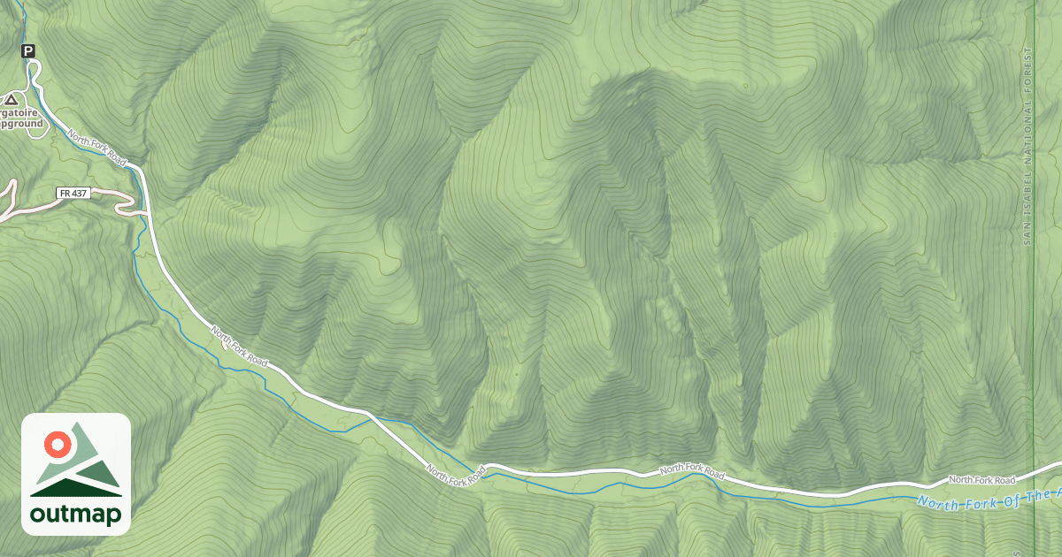 Map of NORTH FORK