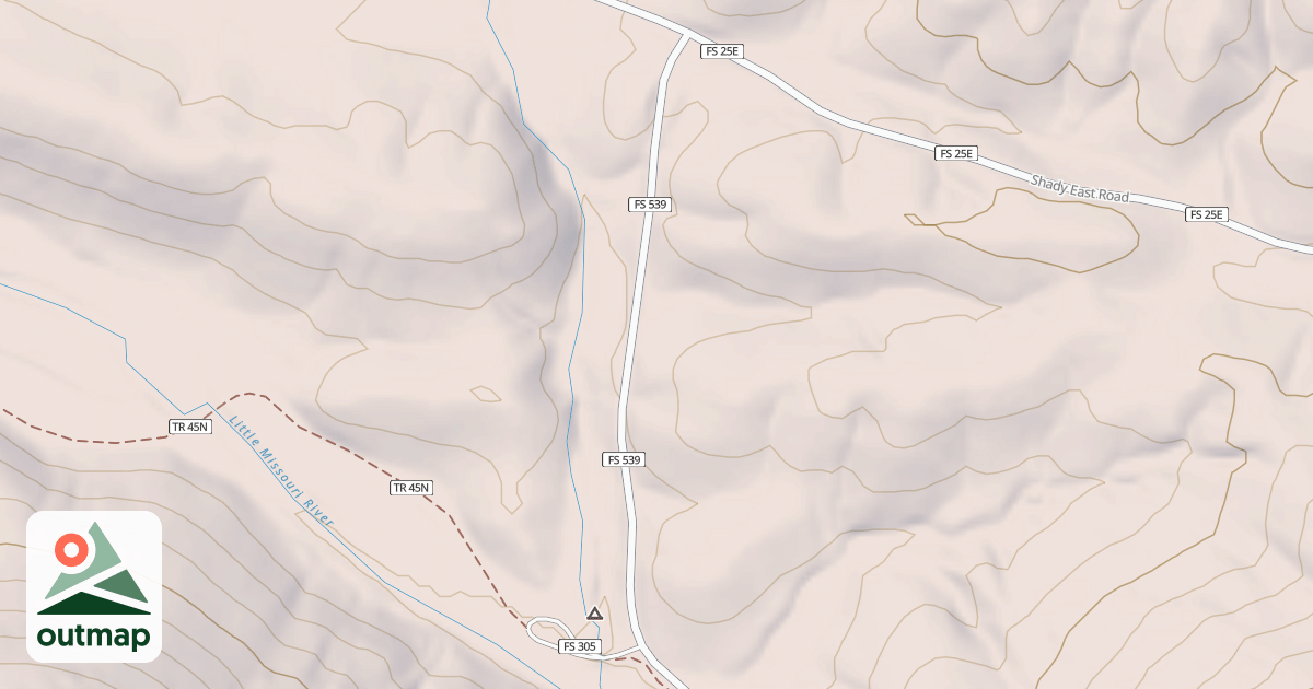 Map of LITTLE MISSOURI FALLS REC AREA