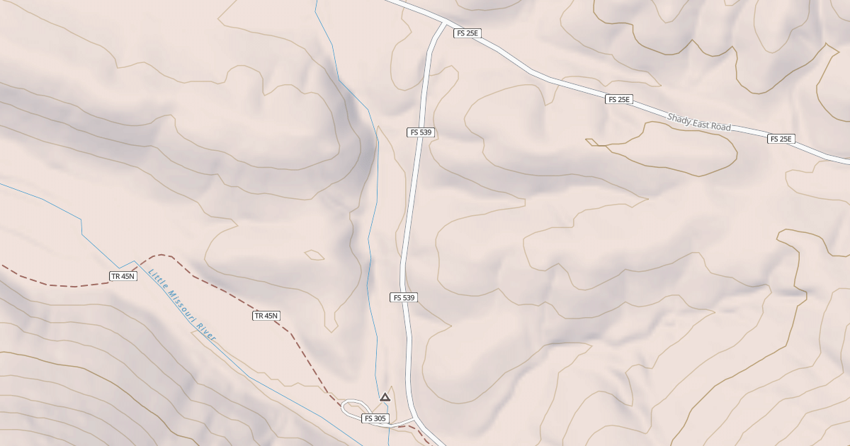 Map preview of LITTLE MISSOURI FALLS REC AREA