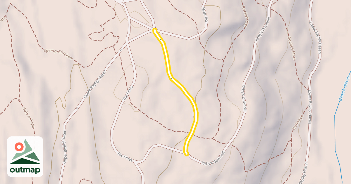 Map of Kirby's Downhill