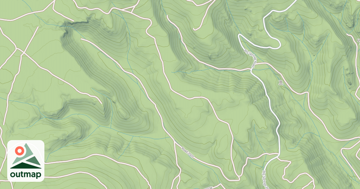 Map of BIG SPRINGS CUTOFF