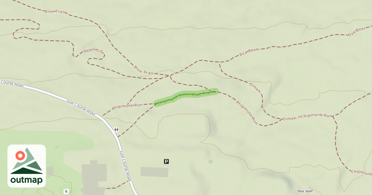 Map of Chipmunk Run / Blue Trail