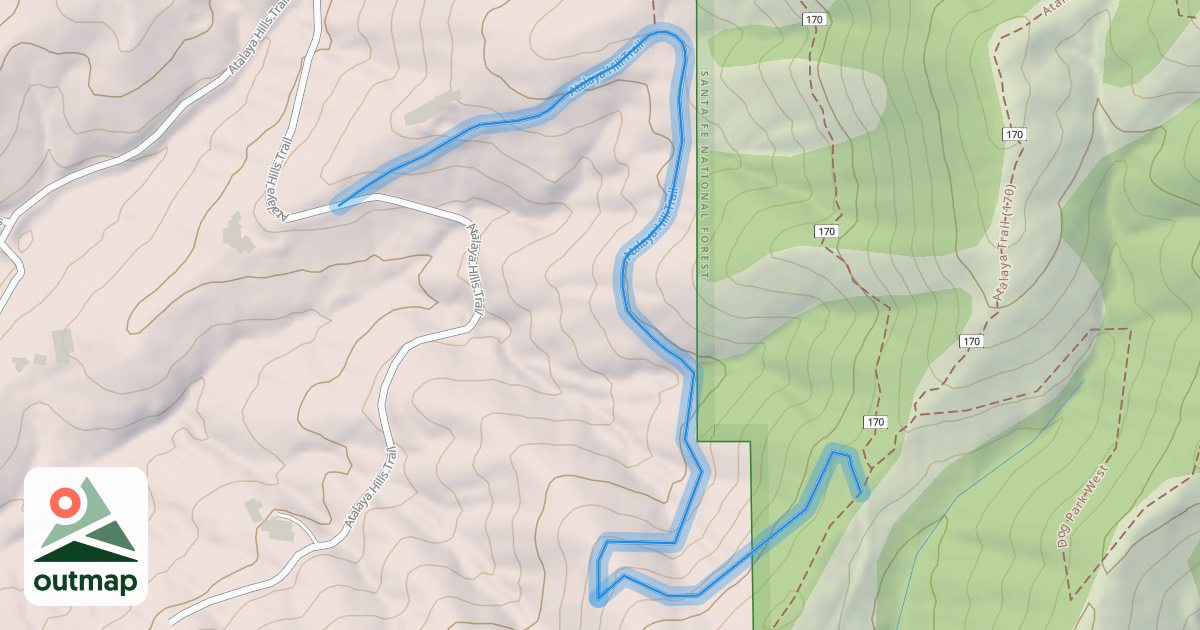 Map of Atalaya Hill Trail