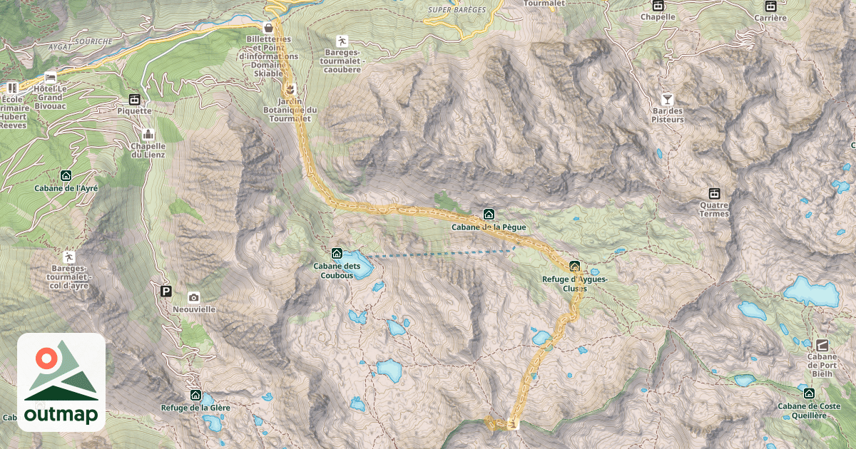 Map of Pic de Madaméte — Tournaboup