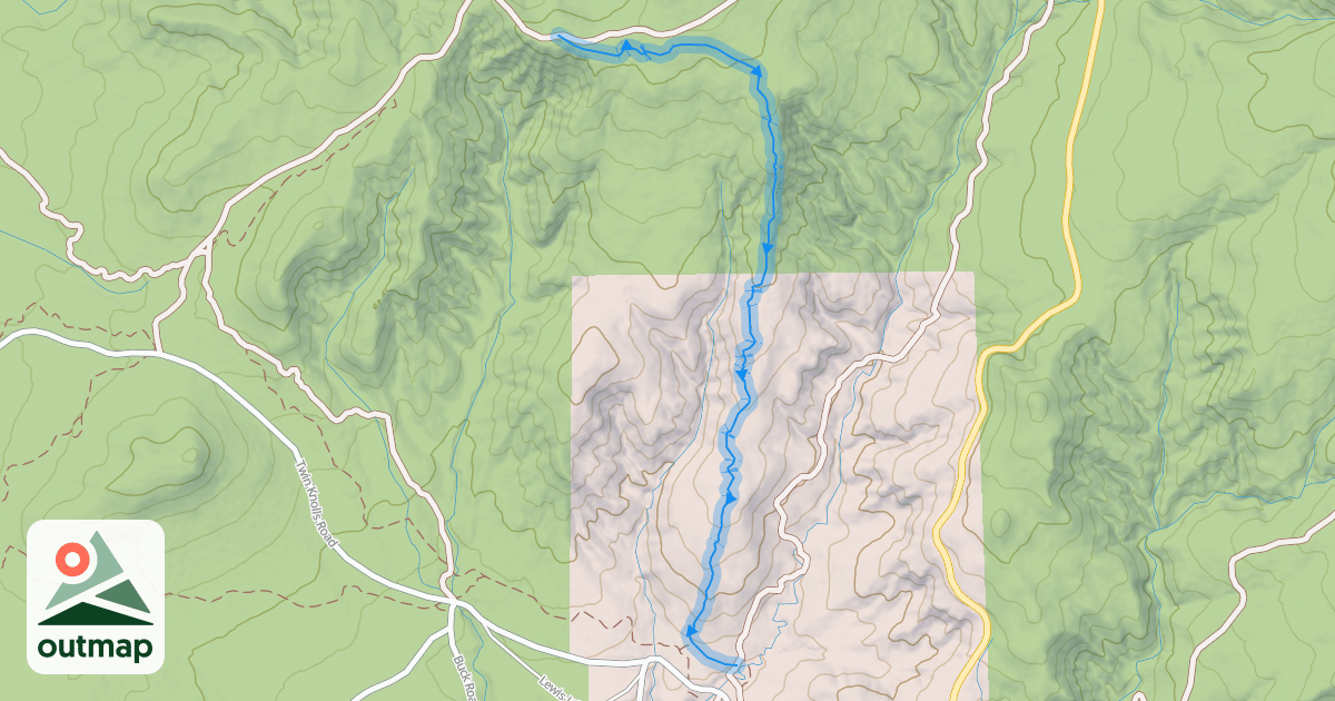 Map of Equestrain Downhill Trail