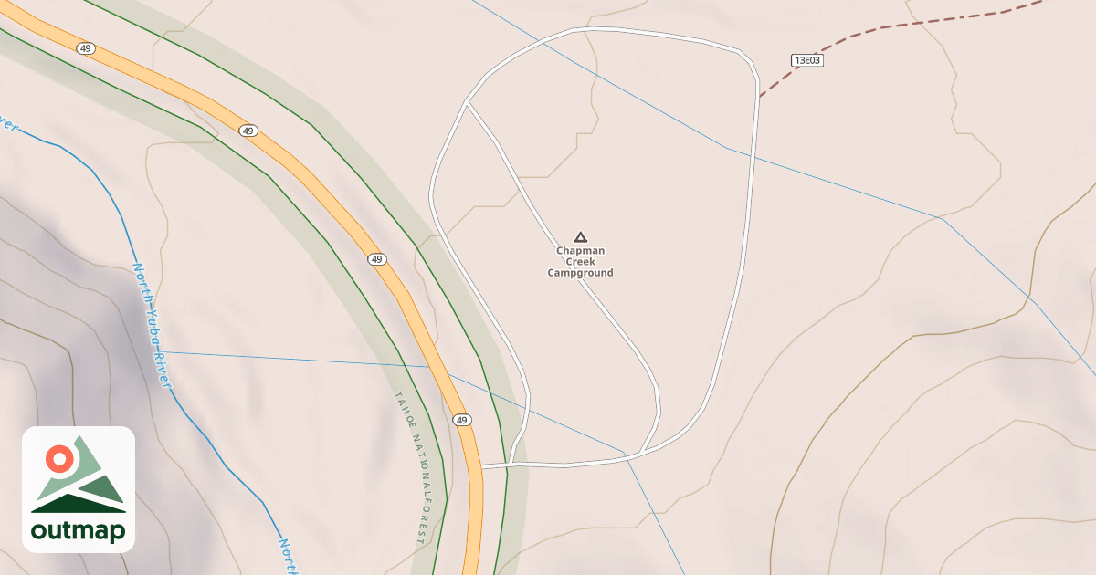 Map of CHAPMAN CREEK CG SPUR