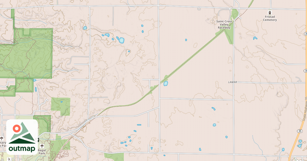Map of Gandy Dancer State Trail